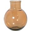 DRW Vaso in vetro riciclato in marrone 24 x 32 cm, bocca 10 cm