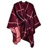 NLAND Poncho Donna Invernal Termica Grande Scialle Caldo Sciarpa Elegante in Maglia Cardigan Maglione Cappotto (Rosso vino)