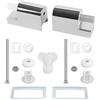 BELIHOME Cerniere Tavoletta Sedile Wc, 2 Pezzi Cerniere per Sedile WC con Chiusura Morbida Kit di Ricambio per Sedile WC, Cerniere Sedile WC Set Viti Rondella per Fissare Tavoletta WC