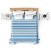 CosìCasa Trapunta Matrimoniale Primaverile/Estiva Leggera (80 gr/mq) e Ipoallergenica| Trapuntino Matrimoniale Mezza Stagione perfetto per dare Stile alla tua Camera da Letto [Geometrie Blu]