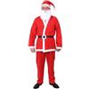 I LOVE FANCY DRESS LTD Costume da Babbo Natale da uomo, 5 pezzi, con cintura a nastro nera, cappello rosso da Babbo Natale + barba elasticizzata