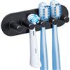 GGQ Porta Testine Spazzolino Elettrico, Porta Spazzolini Elettrici, Portaspazzolini Bagno, Portaspazzolino, Porta Testine Elettrici da Muro, Autoadesivo Base Spazzolino Elettrico (Nero, Grande)