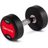DIAMOND FITNESS Diamond Manubrio Gommato Tondo Pro Peso 3 kg - FINE SERIE