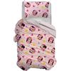 hermet Minnie Topolina, Set Copripiumino Singolo Cotone, Rosa, Sacco 155x200, Federa 50x80, Disney, 100% Cotone, Prodotto Ufficiale