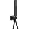 Jacuzzi Kit doccia nero opaco Jacuzzi | Rubinetteria quadro con presa acqua in ottone