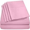Sweet Home Collection Lenzuola King Size, 6 Pezzi 1500 Supreme Collection - Set di Lenzuola King Size in Microfibra Spazzolata, con Tasche Profonde, 2 federe Extra, Colore Rosa