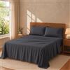 Degrees Home Premium - Set Lenzuola 4 Pezzi in Microfibra Spazzolata (105X190) - Lenzuolo con Angoli, Lenzuolo Piatto e 2 Federe 80X50 - Extra Morbido, Anti-Piega e Certificato Oeko-Tex