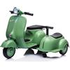 Moto Elettrica Per Bambini Vespa Sidecar Small 6V-Verde