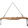 Biscottini Giogo Lampadario Rustico taverna 161,5x41,5x30 cm | Lampadario Legno Rustico | Lampadario Vintage Legno di Tiglio | Lampadari Vintage da soffitto