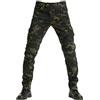 FSORB Pantaloni Moto Uomo, Traspirante Elastico Jeans, Kevlar Traspirante - Impermeabile E Antivento Pantaloni Protettivi Pantaloni Moto Uomo, 4 X Pad Di Protezione (Camuffare,XL)