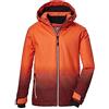 killtec Ragazzi La giacca da sci è una giacca impermeabile/funzionale con cappuccio e ghetta antineve KSW 177 BYS SKI JCKT, anthracite, 152, 39899-000