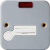 Merriway Bulk Hardware BH03700 Borchia Diramazione in Metallo, senza Interruttore, con Fusibile e Spia Neon, Bianco