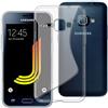 ebestStar - Cover Compatibile con Samsung J1 2016 Galaxy J1 4G SM-J120F Custodia Protezione S-Line Design Silicone Gel TPU Morbida e Sottile, Trasparente [Apparecchio: 132.6 x 69.3 x 8.9mm, 4.5'']