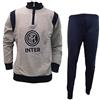 Planetex Tuta Pigiama Ragazzo Inter Felpato Abbigliamento FC Internazionale PS 28318-12 Anni-Grigio