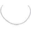 Diamond Treats Collana da Tennis in Argento Sterling 925 per Donna e Ragazza, Splendida Collana Tennis Donna con Zirconi Rotondi, Catena da Tennis in Argento 925 con Confezione Regalo