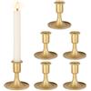 Inweder Porta Candele Oro Candelabro in Metallo: Set di 6 Portacandele Vintage Candeliere in Ottone per Centrotavola Matrimonio Natale Decor per la Casa