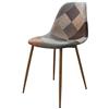 ZONS Zone - Set di 6 sedie Oraz Patchwork marrone con inserto in metallo imitazione legno