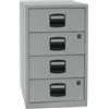 Bisley Home PFA - Cassettiera a 4 cassetti, 355 Argento, 40 x 41,3 x 67,2 cm