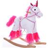 Deuba® Unicorno Peluche a Dondolo in Legno con Suoni Animale a Dondolo Giochi Infanzia Gioco Bambini Giocattolo Regalo