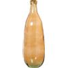 DRW Vaso video riciclato in marrone con filo dorato 25x75cm, bocca 6cm