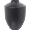 DRW Vaso da Tavolo in Alluminio Intagliato in Nero 26x26x35cm, Metallo