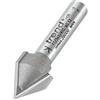 Trend Fresa per smusso a V Professionale, gambo 1/4 pollice, angolo 60 gradi, diametro 12,7mm e lunghezza di taglio 10,3mm, metallo duro (TCT), 11/5X1/4TC