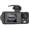 Goshyda Dash Cam HD 1080P con Tripla Lente, Visione Notturna, Telecamera per Cruscotto Ruotabile, modalità Parcheggio, Rilevamento del Movimento