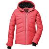 killtec Ragazze Giacca trapuntata/giacca da sci con cappuccio e ghetta antineve KSW 116 GRLS SKI QLTD JCKT, coral pink, 140, 39652-000