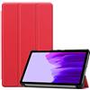 SATURCASE Custodia per Samsung Galaxy Tab A7 Lite 8.7 SM-T220 T225, custodia in pelle PU pieghevole a libro, sottile, leggera e protettiva (rosso)