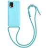 kwmobile Custodia Compatibile con Xiaomi Mi 10 Lite (5G) Cover - Back Case in Silicone TPU - Protezione Smartphone con Cordino - blu chiaro