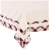 PARAMAISON Tovaglia Natalizio Aspen, 12 Posti Rettangolare, Decorazione Natalizia, Addobbi per Cucina, 100% Cotone, Panna, Ottima Idea Regalo, Made in Italy