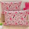 PETTI Artigiani Italiani - Coppia di Federe Cuscino 50x80 cm in Microfibra, Cuscini Arredo Camera da Letto, Divano, Salotto, Set 2 Fodere Copricuscino, Federa Lipstick Rosa, 100% Made in Italy