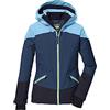 killtec Ragazze Giacca da sci impermeabile/giacca funzionale con cappuccio e ghetta antineve KSW 151 GRLS SKI JCKT, light neon pink, 128, 41187-000