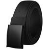 Drizzte Cintura da uomo 110-180 cm grande vita elastica tessuto tela cintura nera, Nero , 100cm pour taille de 27-31''
