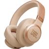 JBL Live 770NC Cuffie Over-Ear Bluetooth Wireless, con Cancellazione Adattiva del Rumore, SmartAmbient, Personi-Fi 2.0, JBL Surround, Connessione Multipoint, fino a 65 Ore di Autonomia, Beige