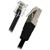 apm 570845 - Cavo Adsl Rj11/Rj45 connettori maschio/maschio, nero, lunghezza 5 m, cavo morbido e flessibile per il collegamento a un alloggiamento o modem ADSL
