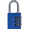 ABUS Lucchetto a combinazione con numeri grandi, blu, 30 mm