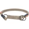 TRIXIE Collare per cani BE NORDIC in pelle S grigio - comodo collare per cani di piccola taglia con limitatore di trazione - robusto ed elegante - 17110