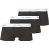 Calvin Klein Boxer Uomo Confezione da 3 Low Rise Trunks Cotone Elasticizzato, Nero (Black, Black, Black), M