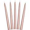 PartyDeco Unbekannt 10 Pezzi Candela 24 cm Rosa Gold Metallic