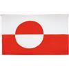 AZ FLAG Bandiera Groenlandia 90x60 cm Danese Poliestere 100D 2 Occhielli | Uso interno ed esterno bandiera decorativa Kalaallit Nunaat doppie cuciture e bordi rinforzati con occhielli metallici