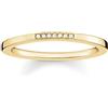 Thomas Sabo Anello con Diamante Oro da Donna Argento 925, Misura 52 (16.6)