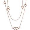 Liebeskind Berlin Collana da donna con ciondolo Mutlti Icon, in argento, 85 cm e Acciaio inossidabile, colore: oro rosa, cod. LJ-0012-N-85