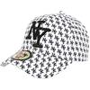 Hip Hop Honour Cappellino NY bianco e nero Graphisme New York Fashion Baseball Avenue - Unisex bianco taglia unica