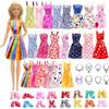 Delsen Set di 50 vestiti Barbie, abbigliamento per bambole, accessori per  matrimoni, feste, abiti da sera, 10 mini abito + 10 paia di scarpe + 20