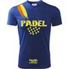 Zena Padel T-Shirt Padel, Maglia Padel Tecnica, Tessuto Elasticizzato Traspirante Dry Fit, Abbigliamento Padel Uomo e Donna, Stripes (XL, Nero/Oro)