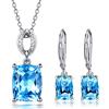 Skcess Set di gioielli 3 pezzi, catena in argento per donne e orecchini in argento 925 con ciondolo a forma di cuore, set di gioielli con perle in argento per donne, 45 cm, Zircone