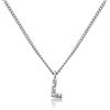 GD GOOD.designs EST. 2015 Catena con lettere in argento da donna I Collana skin-friendly con ciondolo iniziale I Catena di lettere in acciaio inossidabile in argento.
