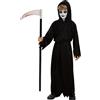 Guirca Costume Mietitore Nero Morte Vestito Bambina Abito Carnevale  Taglia disponibile 3-4 anni