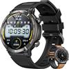 Motsfit Orologio Smartwatch Uomo IP68 Impermeabile Contapassi: 1,52'' Smart Watch con Bussola Cardiofrequenzimetro da Polso Risposta Chiamate Bluetooth Pressione Sanguigna Fitness Tracker per Android iPhone